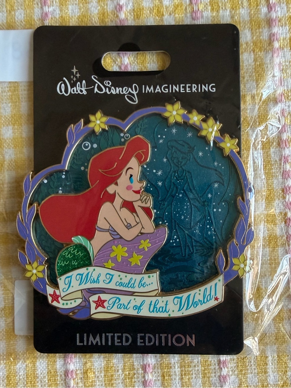 Disney Black Retail Pin Back Card with Price Sticker